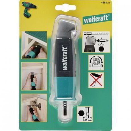 Кутовий адаптер для шуруповерта Wolfcraft 4688000 : 1/4, max. 400 об/хв, max. 13 Н&bull;м, довжина 153 мм 4688000 фото