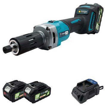 Потужна акумуляторна пряма шліфувальна машина PROFI-TEC PDG36BL POWERLine : з АКБ 20V 2 шт по 4.0 Ah+ЗП 005456 фото